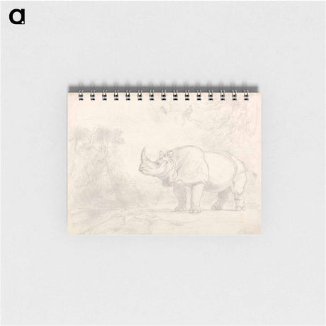 アートメモ帳-A Rhinoceros Standing on a River Bank
 - イェール大学アートギャラリー Memo.
