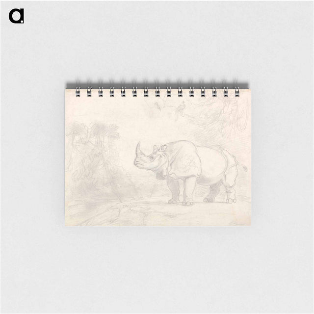 アートメモ帳-A Rhinoceros Standing on a River Bank
 - イェール大学アートギャラリー Memo.