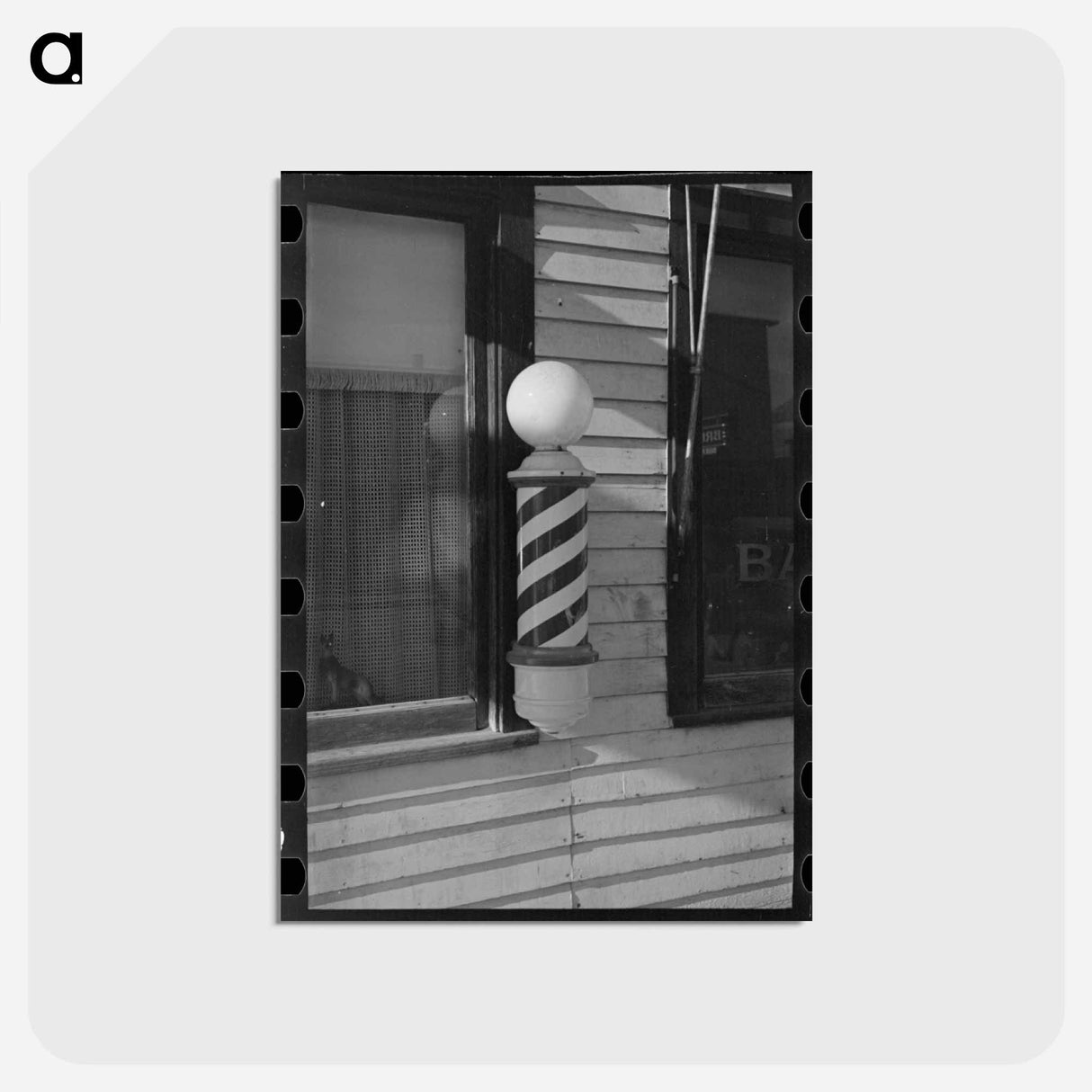 アートポストカード-Barber Pole, Plentywood
 - ラッセル リー Postcard.