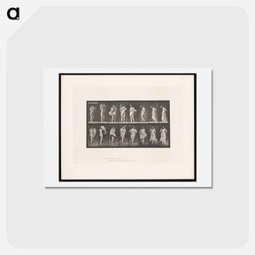 アートポストカード-Woman Putting on a Dress
 - エドワード マイブリッジ Postcard.