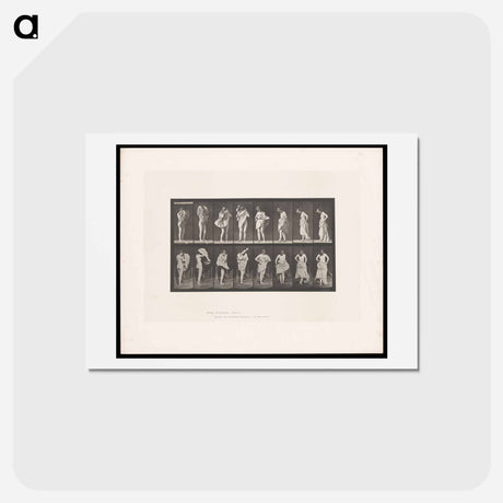 アートポストカード-Woman Putting on a Dress
 - エドワード マイブリッジ Postcard.