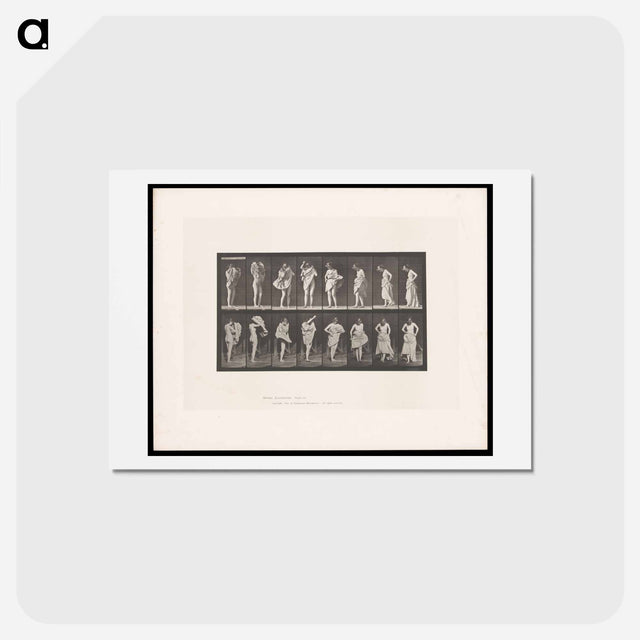 アートポストカード-Woman Putting on a Dress
 - エドワード マイブリッジ Postcard.