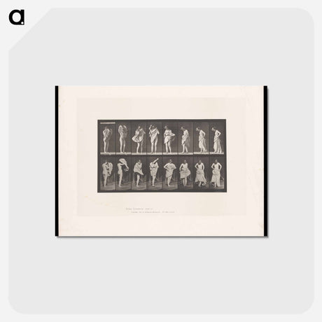 アートポストカード-Woman Putting on a Dress
 - エドワード マイブリッジ Postcard.