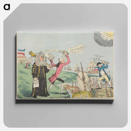 アートパネル-The Political Warrior Mowing Down the Russian Trade
 - イェール大学アートギャラリー Canvas.