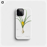 Yellow autumn crocus illustration - ピエール ジョゼフ ルドゥーテ Phone Case.