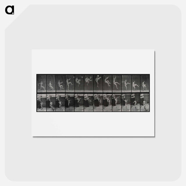 アートポストカード-Flying Somersault
 - エドワード マイブリッジ Postcard.