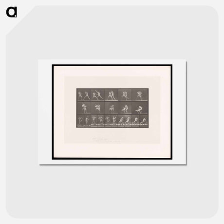 アートポストカード-Wrestling Men
 - エドワード マイブリッジ Postcard.
