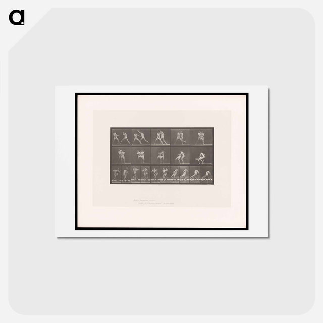 アートポストカード-Wrestling Men
 - エドワード マイブリッジ Postcard.