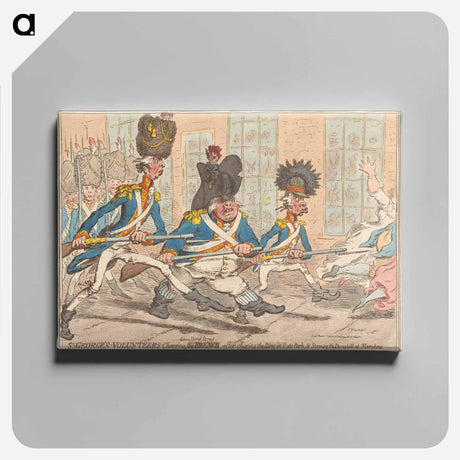 アートパネル-St. George's Volunteers Charging Down Bond Street, After Clearing the Ring in Hyde Park, and Storming the Dunghill at Marybone
 - イェール大学アートギャラリー Canvas.
