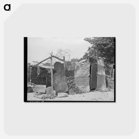 アートポストカード-Chicken Coop, Webbers Falls
 - ラッセル リー Postcard.