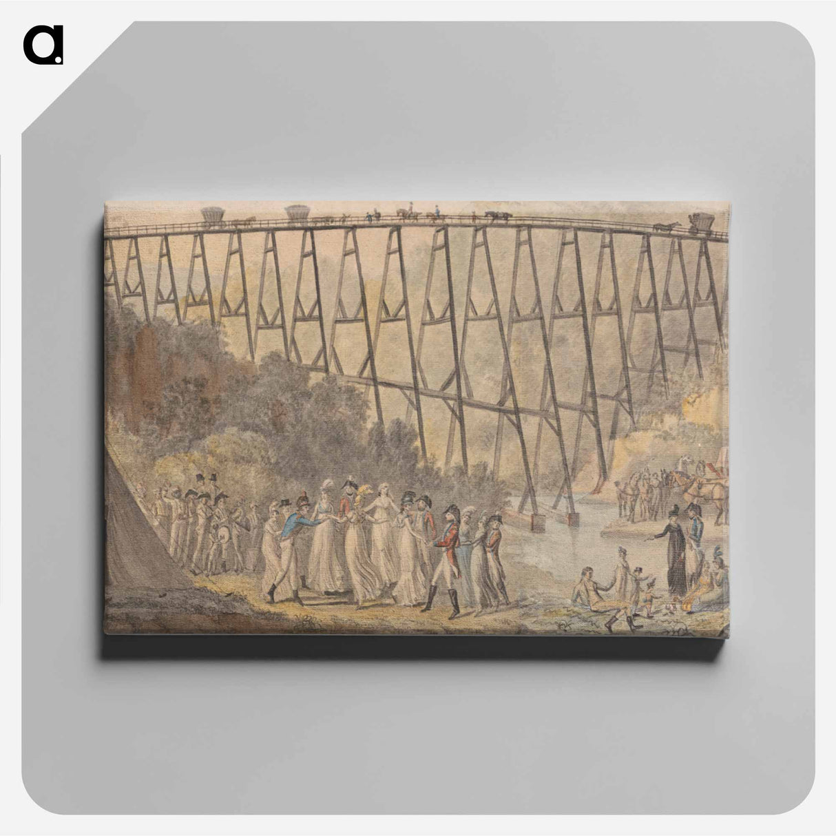 アートパネル-Officers and Their Ladies Dancing to a Band of Musicians
 - イェール大学アートギャラリー Canvas.