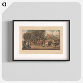 アートポスター-A Celebrated Stag Hunt. Plate 1. Meeting at the Oakes
 - イェール大学アートギャラリー Poster.