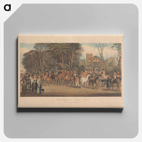 アートパネル-A Celebrated Stag Hunt. Plate 1. Meeting at the Oakes
 - イェール大学アートギャラリー Canvas.