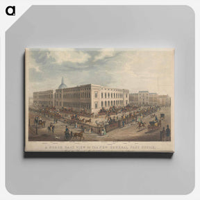 アートパネル-Coaching: A North East View of the General Post Office, with the Royal Mails (& Carts) preparing to Start
 - イェール大学アートギャラリー Canvas.