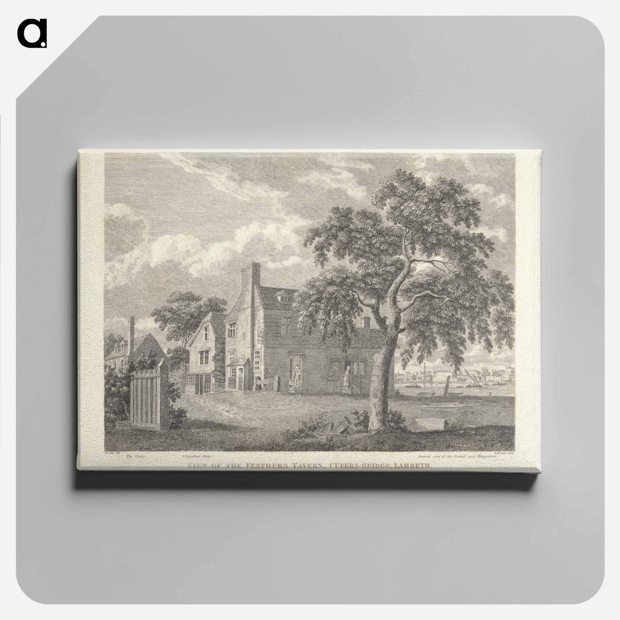 アートパネル-View of the Feathers Tavern, Cupers-Bridge, Lambeth
 - イェール大学アートギャラリー Canvas.