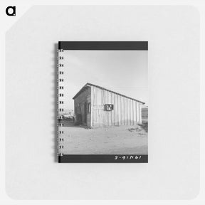 アートメモ帳-Cabin which rents for ten dollars a month in Arkansawyer's auto camp - ドロテア ラング Memo.