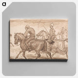 アートパネル-An Indoor Military Riding School With an Instructor Teaching Recruits to Trot
 - イェール大学アートギャラリー Canvas.
