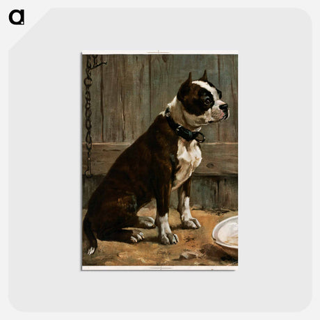 アートポストカード-Terrier Seated
 - ボストン公共図書館 Postcard.