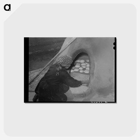 アートポストカード-Baking Bread, Taos
 - ラッセル リー Postcard.