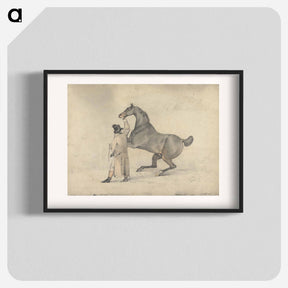 アートポスター-Groom with a Rearing Horse
 - イェール大学アートギャラリー Poster.