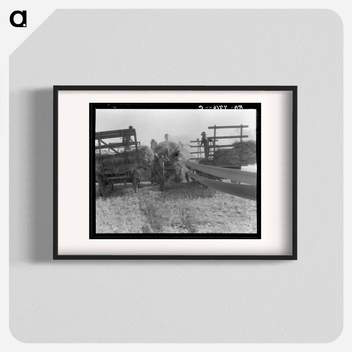 The threshing of oats - Dorothea Lange Poster.