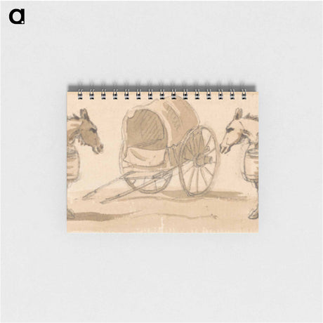 アートメモ帳-Four Mules with Panniers and a Cart
 - イェール大学アートギャラリー Memo.