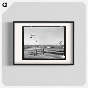 アートポスター-Migrants' tents are a common sight along the right of way of the Southern Pacific. Near Fresno, California. Sourced from the Library of Congress. - ドロテア ラング Poster.