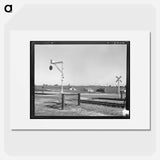 Migrants' tents are a common sight along the right of way of the Southern Pacific. Near Fresno, California. Sourced from the Library of Congress. - ドロテア ラング Poster.