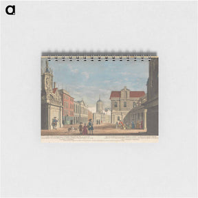 アートメモ帳-A View of the Conduit (a), part of Carfax Church (b), the Piazza called the Butter Market (c), the Town Hall (d), the west Front of Christ Church College (e), & c. in the University of Oxford
 - イェール大学アートギャラリー Memo.