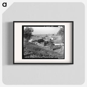 アートポスター-Migrant camp on the outskirts of Sacramento, California on the American River - ドロテア ラング Poster.