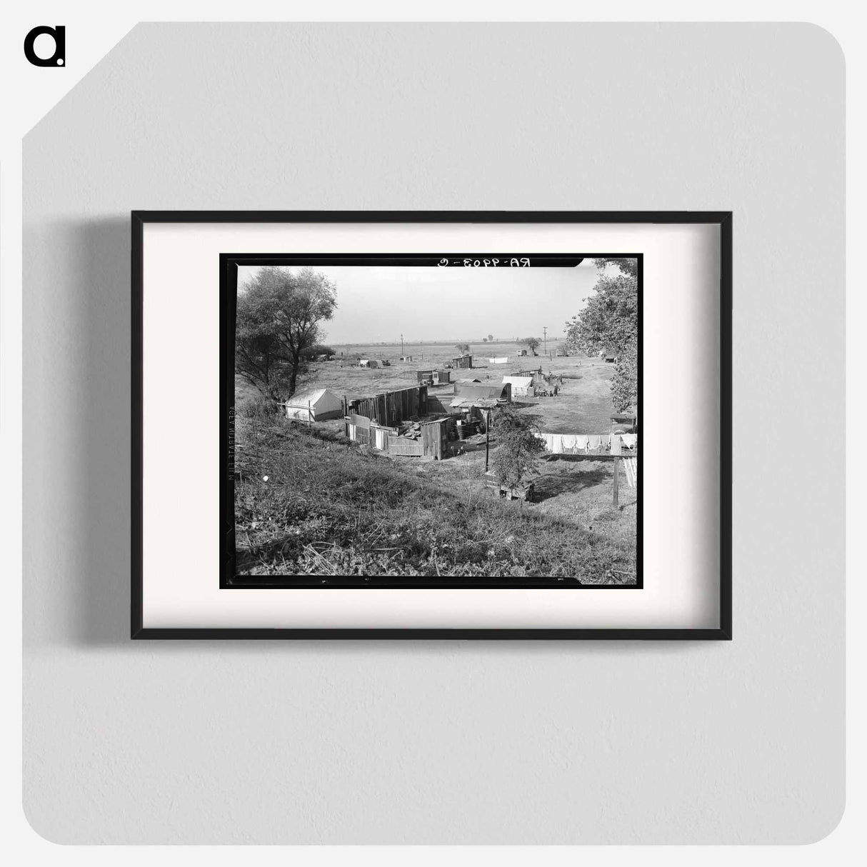 Migrant camp on the outskirts of Sacramento, California on the American River - Dorothea Lange Poster.