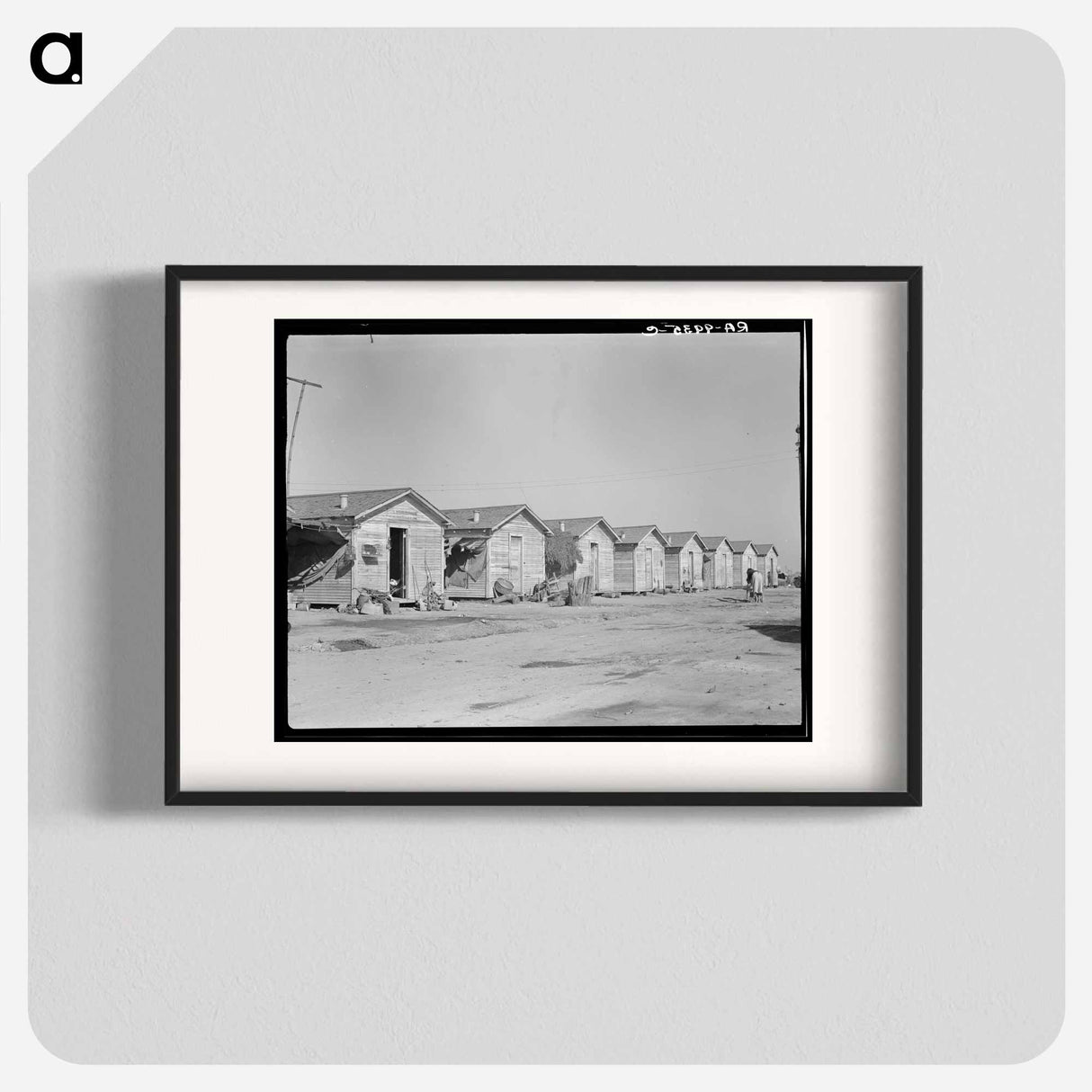 Company housing for cotton workers near Corcoran, California - Dorothea Lange Poster.