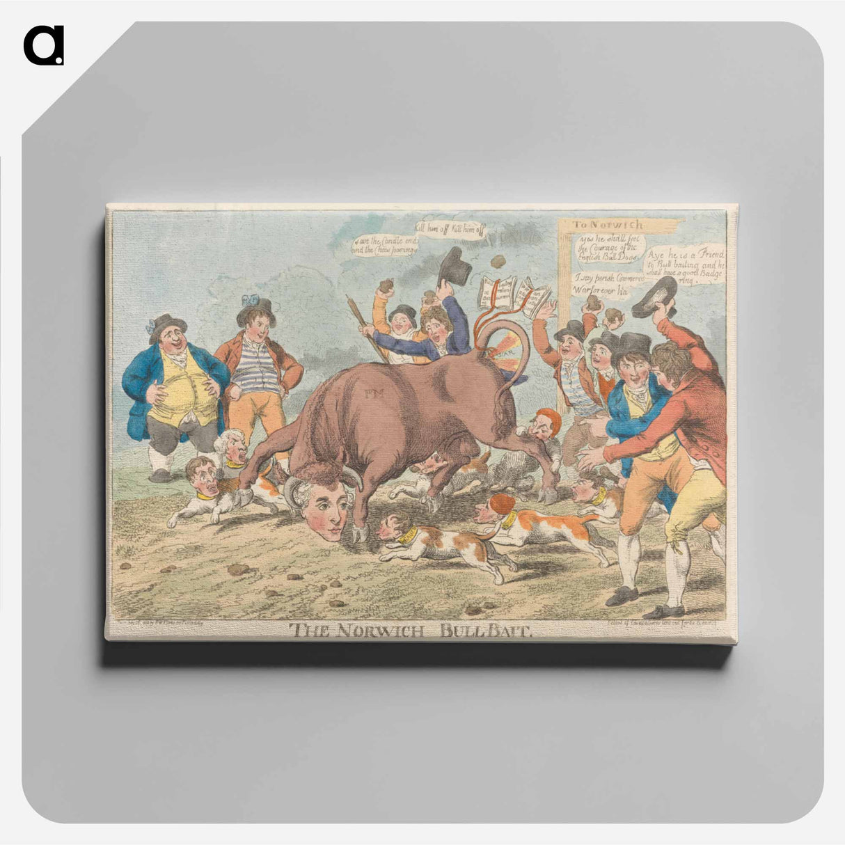 アートパネル-The Norwich Bull-Bait
 - イェール大学アートギャラリー Canvas.