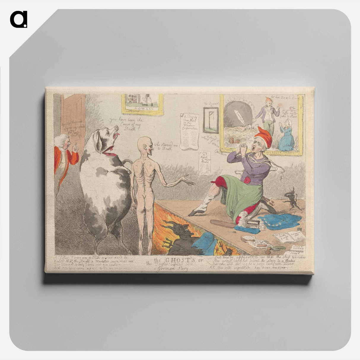 アートパネル-The Ghost's, or the Taylor Befrited &c. &c. A German Story
 - イェール大学アートギャラリー Canvas.
