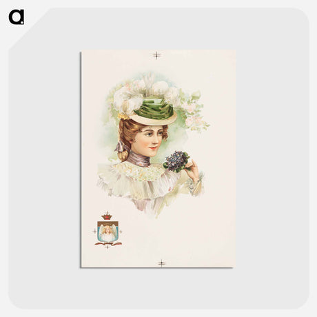 アートポストカード-Woman with Posy
 - ボストン公共図書館 Postcard.