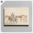 アートパネル-After the Race: Owner or Trainer Riding and Conversing with Jockey on Trainer's Hack; at Right, a Racehouse Being Watered and Rugged after Racing
 - イェール大学アートギャラリー Canvas.