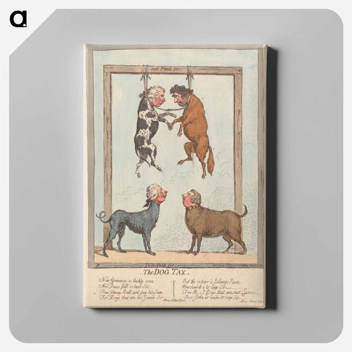 アートパネル-To Be Paid For - The Dog Tax
 - イェール大学アートギャラリー Canvas.