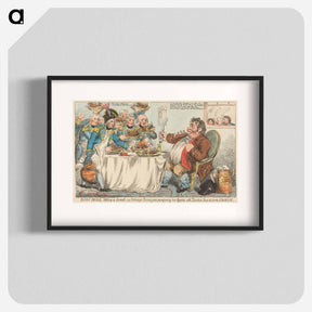 アートポスター-John Bull Taking a Lunch - or Johnny's Purveyors Pampering His Appetite with Dainties From All Parts of the World
 - イェール大学アートギャラリー Poster.