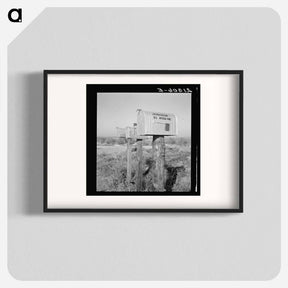 アートポスター-Mailboxes of new settlers on the bench lands. Myssa Heights, Malheur County, Oregon. - ドロテア ラング Poster.