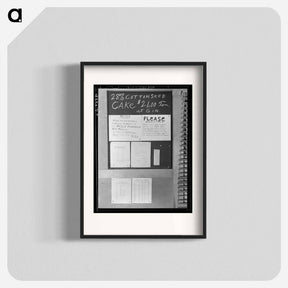 アートポスター-Bulletin board in the office of the Kaweah Delta co-operative gin - ドロテア ラング Poster.