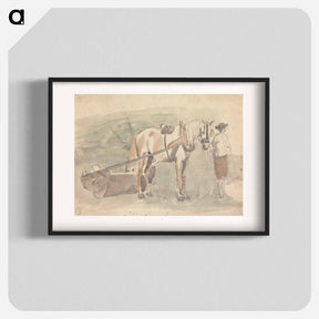 アートポスター-Man With a Horse Harnessed to a Roller
 - イェール大学アートギャラリー Poster.