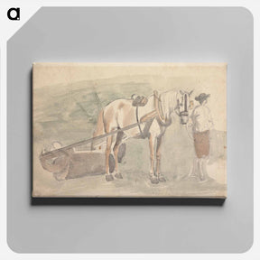 アートパネル-Man With a Horse Harnessed to a Roller
 - イェール大学アートギャラリー Canvas.