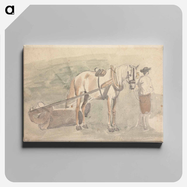 アートパネル-Man With a Horse Harnessed to a Roller
 - イェール大学アートギャラリー Canvas.