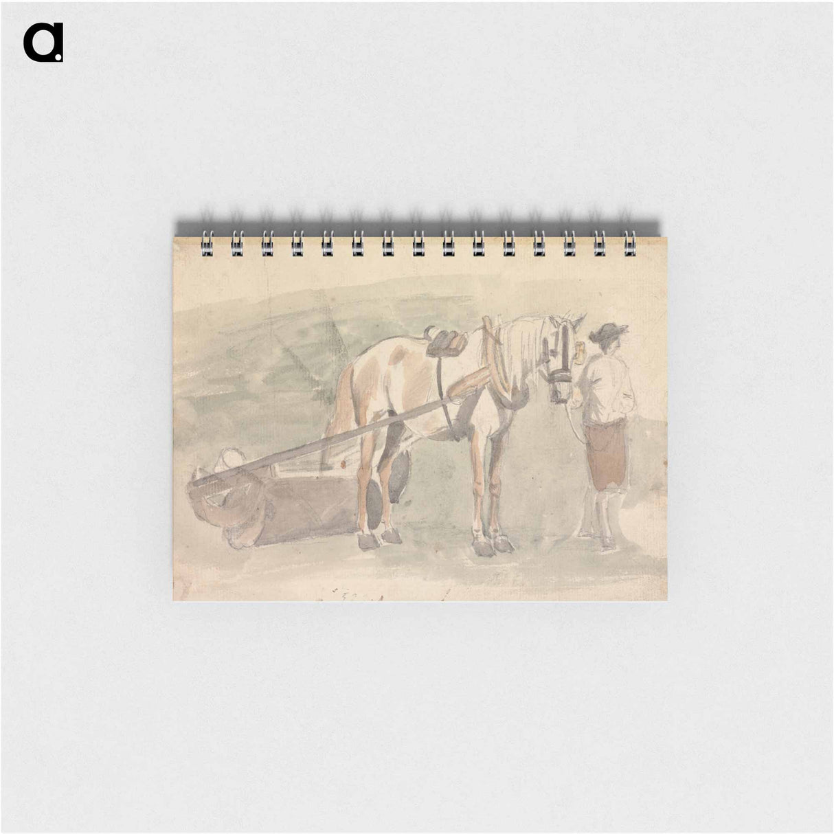 アートメモ帳-Man With a Horse Harnessed to a Roller
 - イェール大学アートギャラリー Memo.