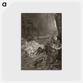 アートポストカード-Hungry Dogs
 - ボストン公共図書館 Postcard.