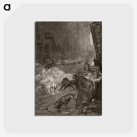 アートポストカード-Hungry Dogs
 - ボストン公共図書館 Postcard.