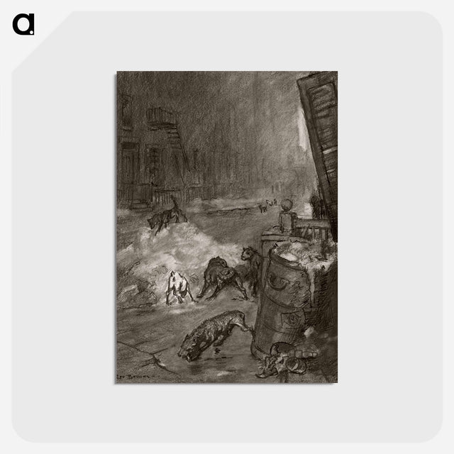 アートポストカード-Hungry Dogs
 - ボストン公共図書館 Postcard.