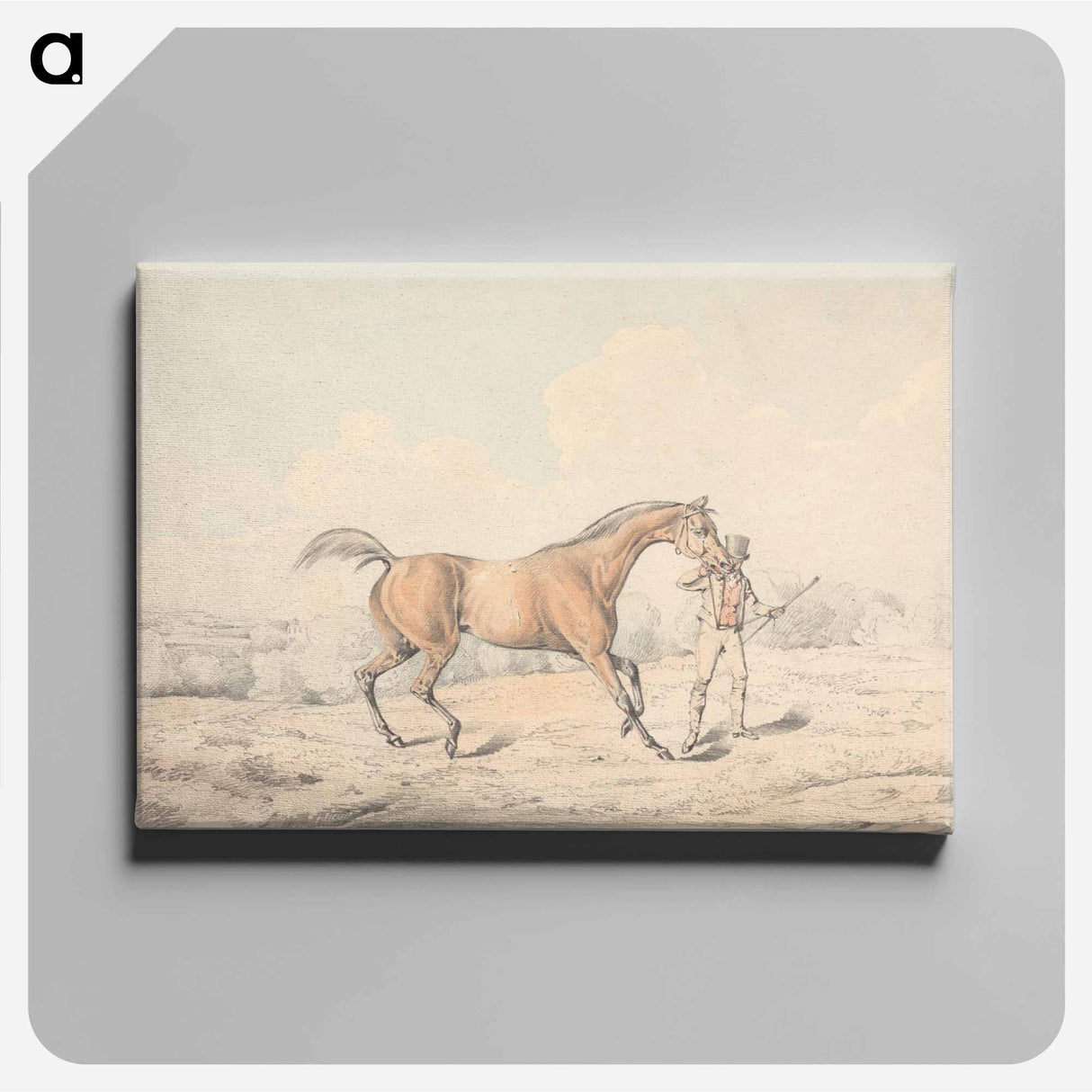 アートパネル-A Groom Leading a Bay Horse
 - イェール大学アートギャラリー Canvas.