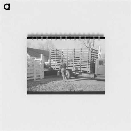 アートメモ帳-Unloading Hogs at the Stockyards
 - ラッセル リー Memo.