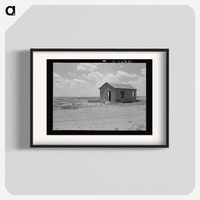 アートポスター-Drought-abandoned house on the edge of the Great Plains near Hollis, Oklahoma - ドロテア ラング Poster.